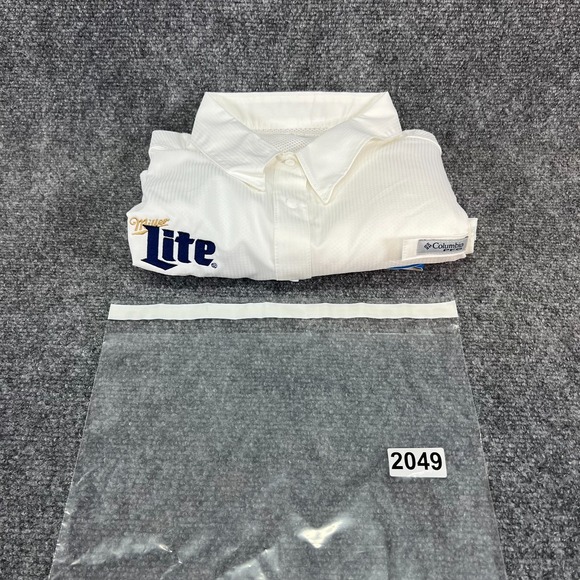 Miller Lite Women's Columbia Tamiami II Omni Shade UPF 40 SS Shirt XL White NWT - Picture 14 of 14